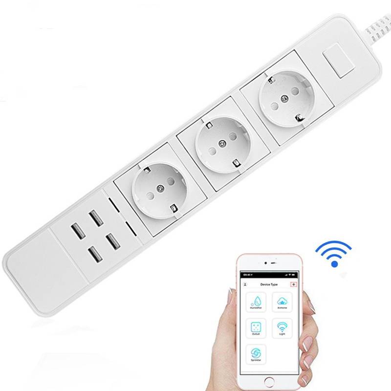 Wireless Wifi Smart Power Plug Ac100-240v 10a Eu Smart Socket For Home