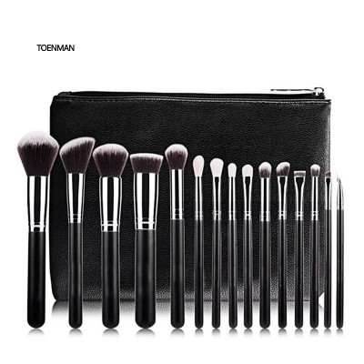 15pcs Wool Material Professional Makeup Brushes Private Label Cosmetic Makeup Brush Set